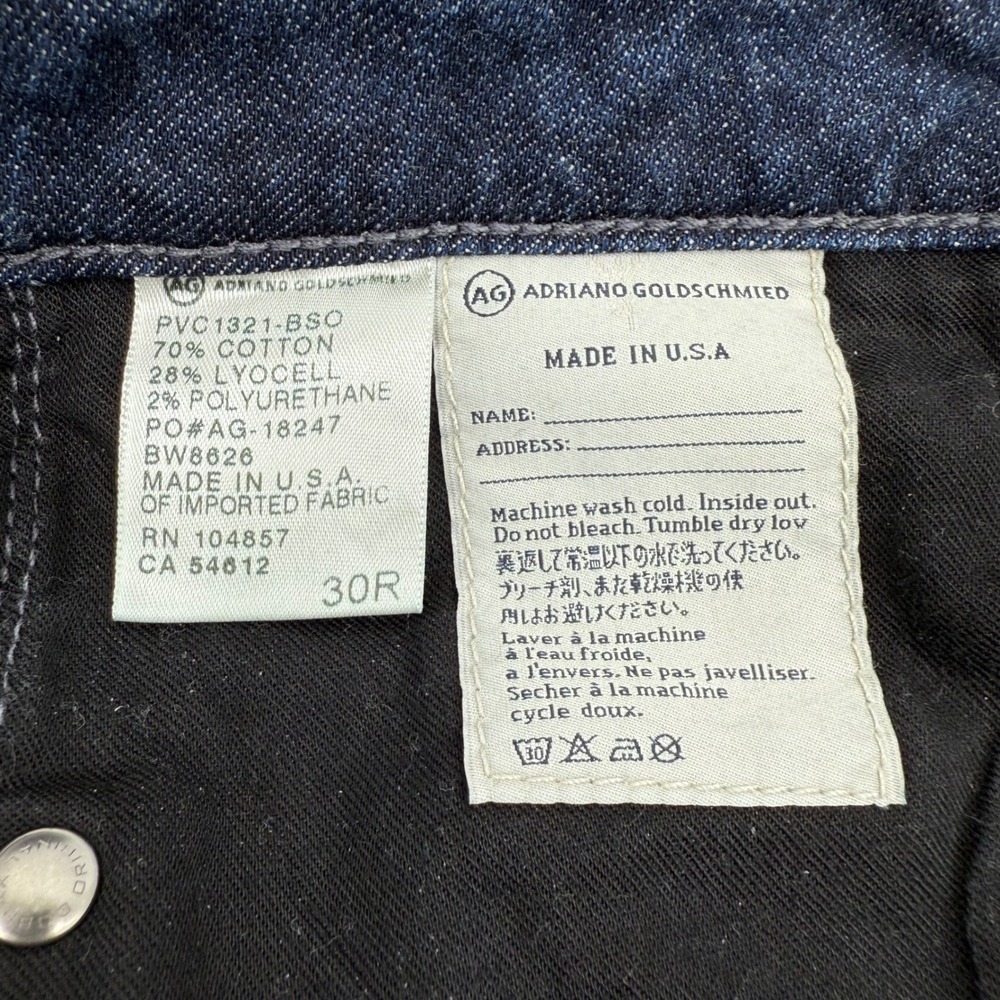 AG Adriano‎ Goldschmied Womens The Jessie Curvy Boot Cut Jeans Dark Wash Size 30 - Picture 8 of 13